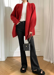 Luxury Thick Double-Knit Cardigan