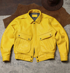 Men's Faux Leather Bomber Jacket