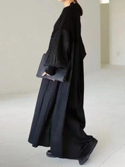 Luxe Casual Pleated Knit Dress