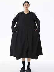 Oversized Hooded Jacket - Japanese Avant-Garde