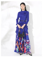 Petite Japanese Pleated Butterfly Skirt Set