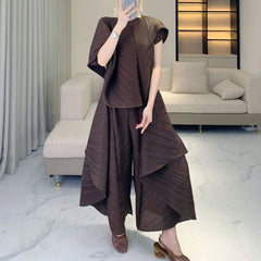Designer Pleated 2-Piece Set