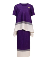 Elegant Pleated Tunic Skirt Set