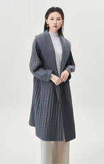 Premium Pleated & Quilted Coat