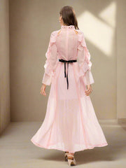 Luxury Chiffon Ruffle Dress