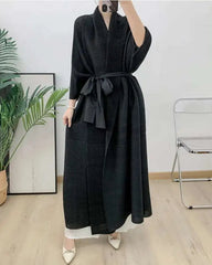 Luxury Plissé Longline Coat