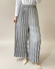 Luxury High-Waist Plissé Pants