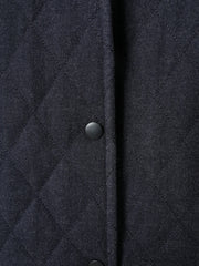 Quilted Collarless Jacket & Scarf