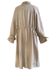 Luxury Drape-Front Trench Coat