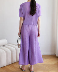 Luxury Plissé Palazzo Pants