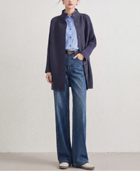 Luxury Pleated Blouse Cardigan