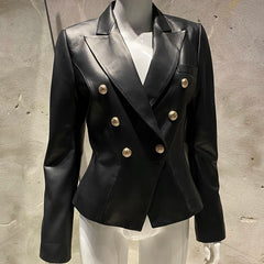 Women's Suede Leather Blazer