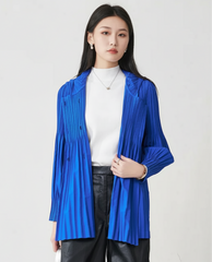 Luxury Pleated Hooded Jacket