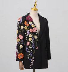 Elegant Bloom Embellished Blazer
