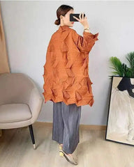 Diamond Plissé Oversized Top