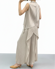 Luxury Plisse Pants Set