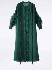 Textured Modern Pleated Dress