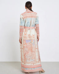 Plissé Maxi Trench Coat