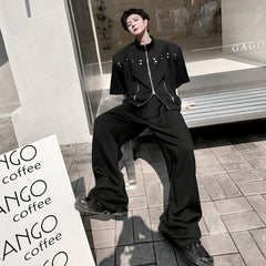 Men's Black Rebel Baggy Streetwear Set