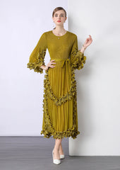 Truly Pleated Ruffle Dress