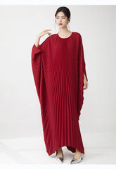 Luxury Designer Pleated Maxi Kaftan Dress