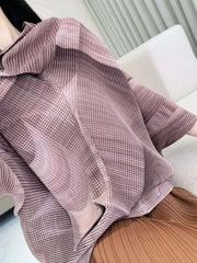 Luxury Travel Plissé Poncho Top