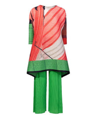 Pleated Two-Piece Evening Set