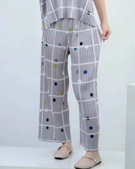 Women's Pleated Polka Dot Pants