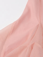 Fitted Bell Sleeve Chiffon Mini Dress