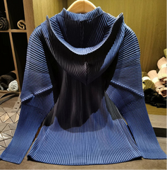 Luxury Plissé Zip Hoodie