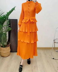 Truly Casual Pleated Blouse Dress
