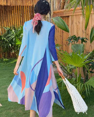 Trapeze Pleated Lightweight Dress