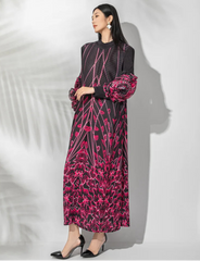 Luxury Plissé Ruffle Dress