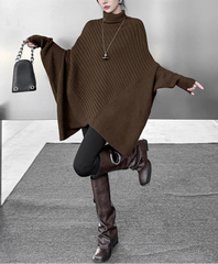 Luxe Travel Knit Poncho Sweater