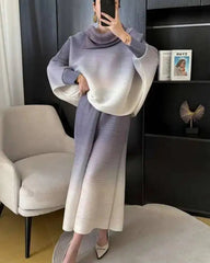 Elegant Pleated Formal 2-Piece