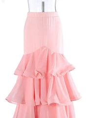 Luxury High-Waisted Ruffle Skirt