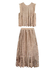 Elegant Petal Skirt & Top Set