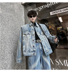 Men's Luxury Streetwear Denim Jacket + Jeans Set