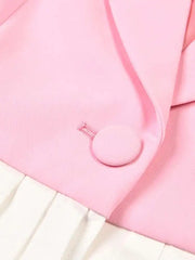 Modern Luxe Plissé-Trim Blazer