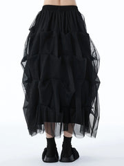 Luxury Black Tiered Tulle Skirt