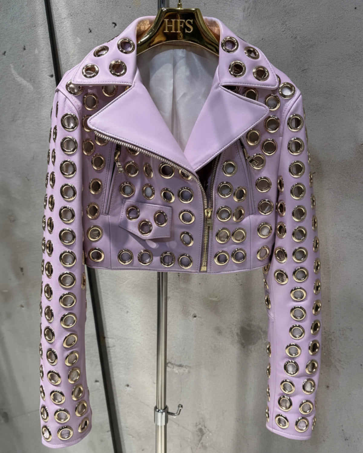 Couture Lambskin Grommet Jacket
