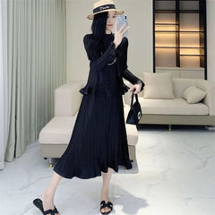 Luxury Pleats 2-Piece Dress Set