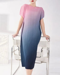 Travel Plissé Ombre Dress
