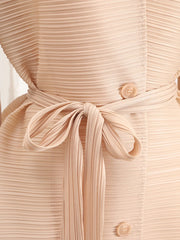 Truly Pleated Stretchy Long Coat