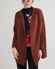 Luxury High-Collar Pleated Blouse