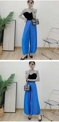 Plissé Pleated Wide-Leg Trousers