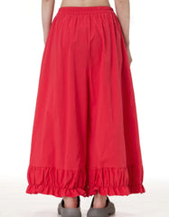 Avant-Garde Ruffled Hem Pants