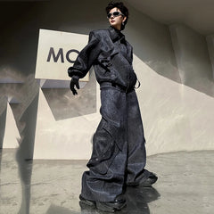 Men's 2 Piece High Society Cargo Wide Leg Pants Set