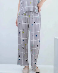 Women's Pleated Polka Dot Pants