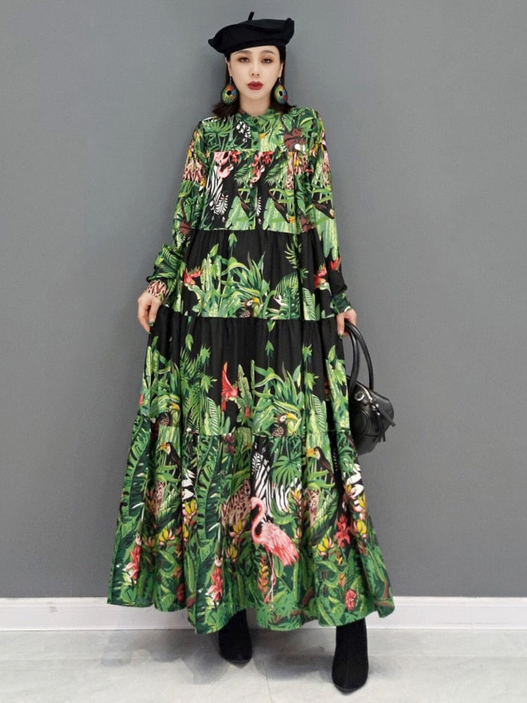 Lora Tropical Oversized Dress